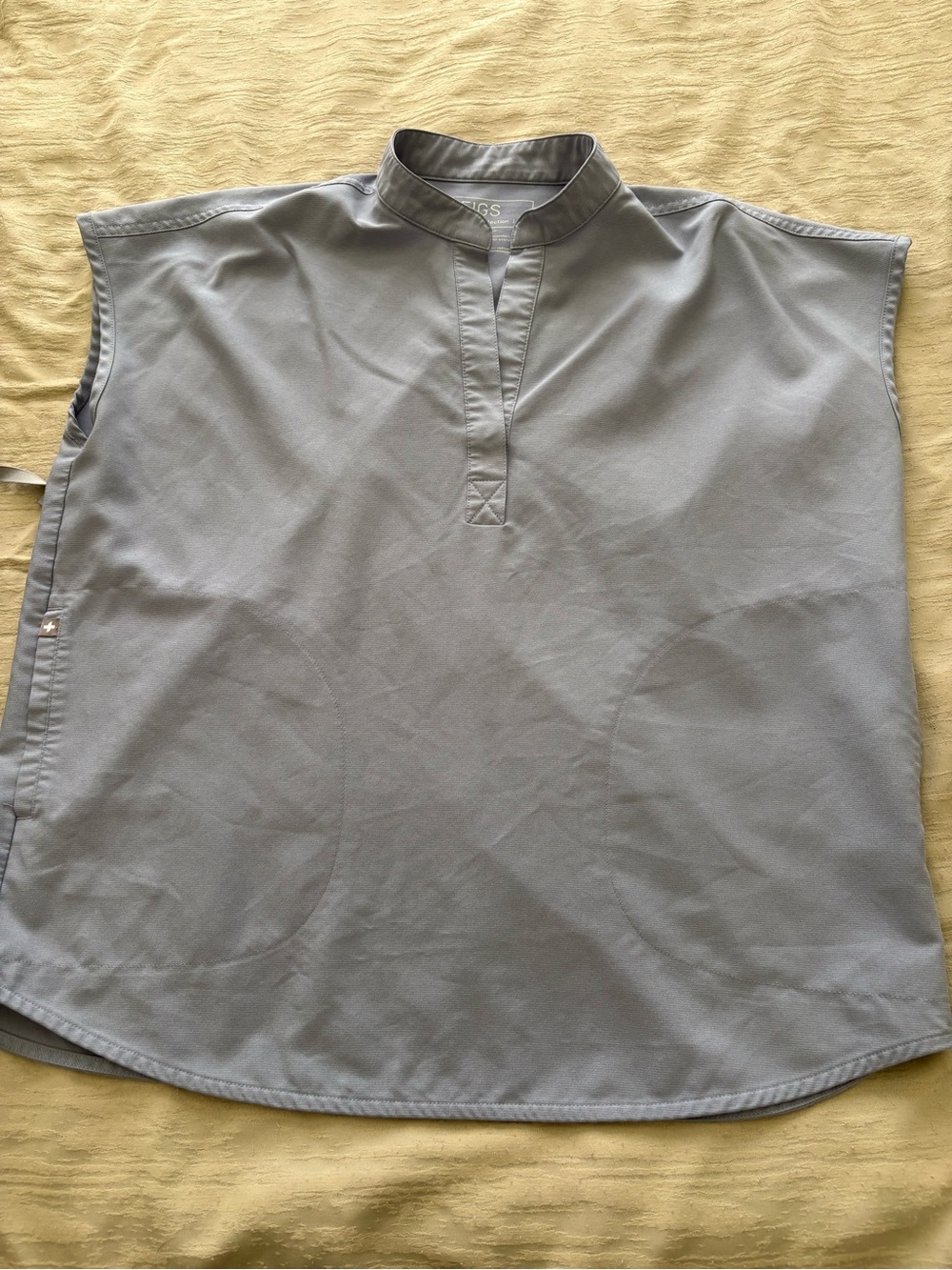 Figs Women's Light Gray Mandarin-Collar Medical Tunic